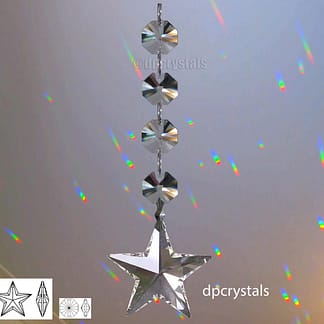 40mm Star 4x full lead crystal octagons