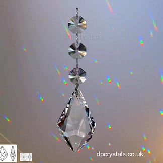 50mm Flint 3x full lead crystal octagons