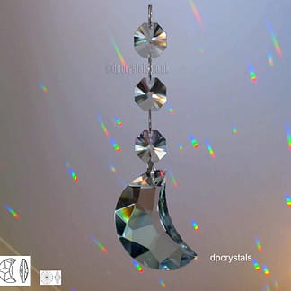 40mm Moon 3x 14mm full lead crystal octagons