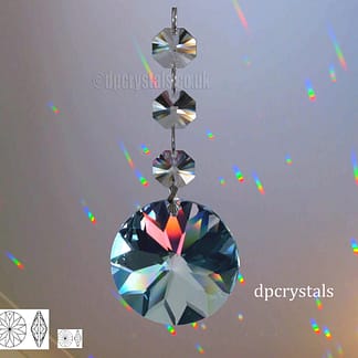 40mm Sunburst 3x full lead crystal octagons